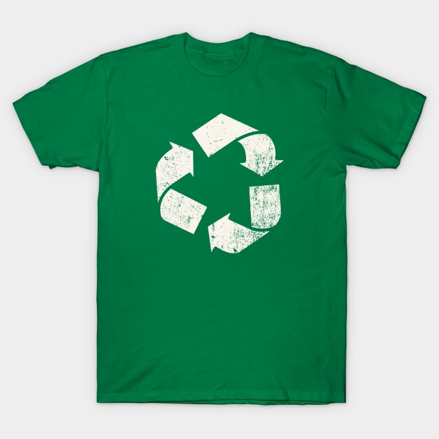 Vintage Recycling Earth Day Recycle Symbol Logo T-Shirt by Etopix